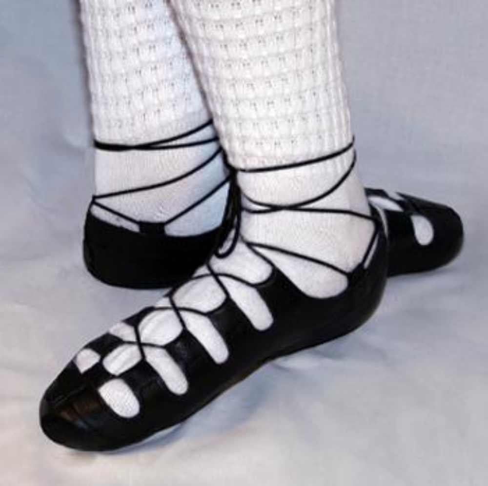 Corr's Economy/Practice Irish Ghillie with Black Suede Sole